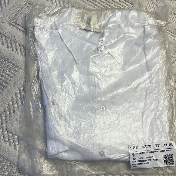 FABLETICS - Cotton Voile Oversized Shirt in White - Picture 3 of 6